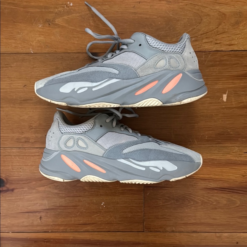 YEEZY 700 INTERTIA Gray and Orange Sneakers